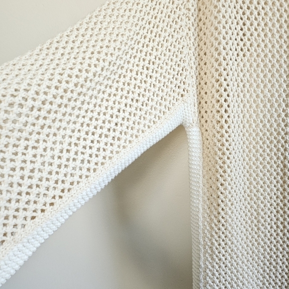 New Young Fabulous & Broke Santorini Crochet Ivory Bone Maxi Dress/Cover-Up XS - Picture 15 of 16